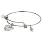 Shine You Make Me Happy Flower Crystal Two-Tone Bangle Bracelet - image 3