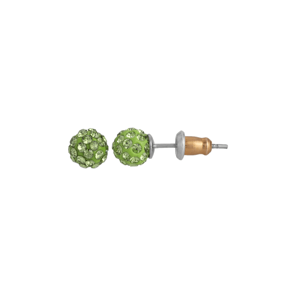 1928 Jewelry Colored Pave 6mm Stud Earrings - image 