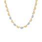 Gianni Argento Yellow Gold & Blue Topaz Oval & Butterfly Necklace - image 1