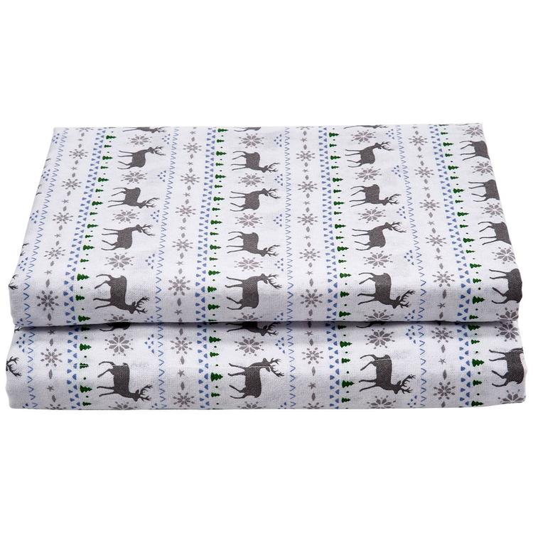 Ashley Cooper(tm) Reindeer Stripe Flannel Sheet Set