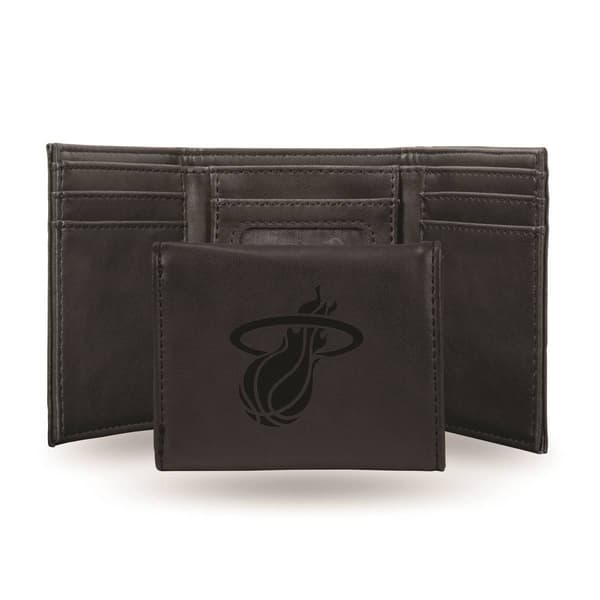 Mens NBA Miami Heat Faux Leather Trifold Wallet - image 
