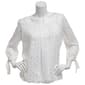Womens Sara Michelle 3/4 Chiffon Tie Sleeve Foil Blouse - image 1