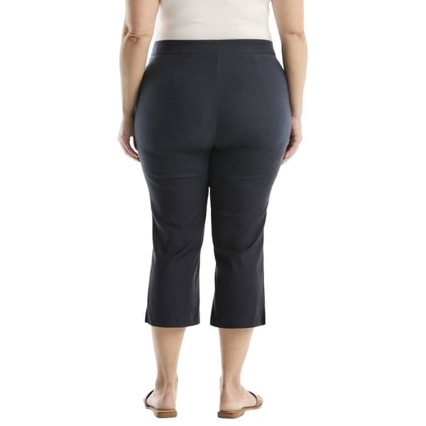 Plus Size Rafaella® Pull On Horse Bit Denim Capris