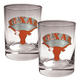 NCAA Texas Longhorns 2pc. Rocks Glass Set