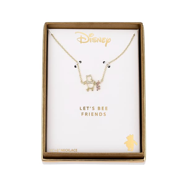 Shine Disney CZ Winnie the Pooh & Piglet Pendant Necklace