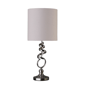 HomeRoots 22in. Abstract Table Lamp with Off White Drum Shade - image 1