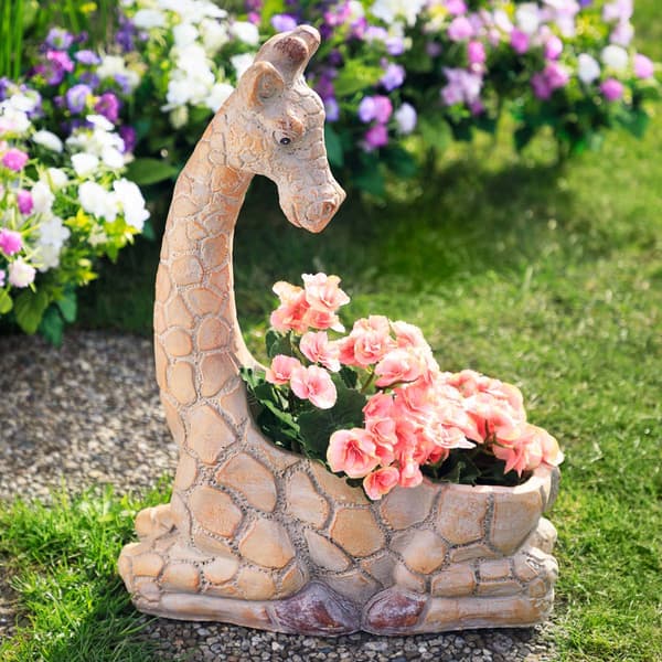 Northlight Seasonal Giraffe Ceramic Garden Planter - image 