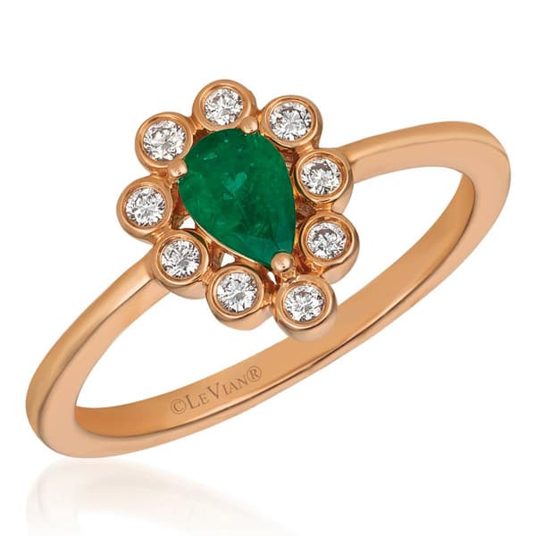 Le Vian&#40;R&#41; Costa Smeralda Emerald&#40;tm&#41; & Vanilla Diamonds&#40;R&#41; Ring - image 