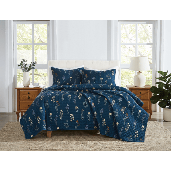 Cannon Avery Floral 3pc. Quilt Set