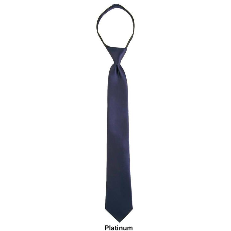 Mens Architect® Sateen Solid Zipper Tie