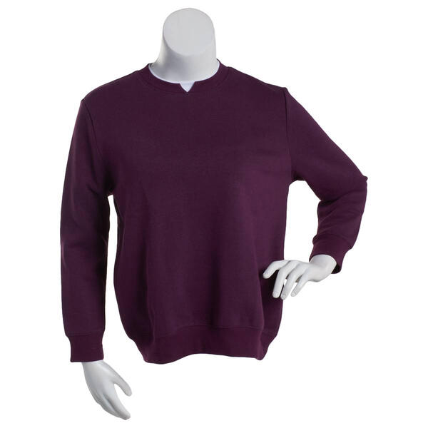 Plus Size Hasting & Smith Long Sleeve Basic Crew Neck Sweatshirt - image 