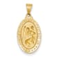 Unisex Gold Classics&#40;tm&#41; 14kt. Polished St. Christopher Pendant - image 1