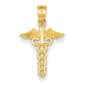 Gold Classics(tm) Caduceus Heart Medical Pendant - image 1