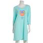 Womens Goodnight Kiss 3/4 Sleeve Night Owl Screened Nightshirt - image 2