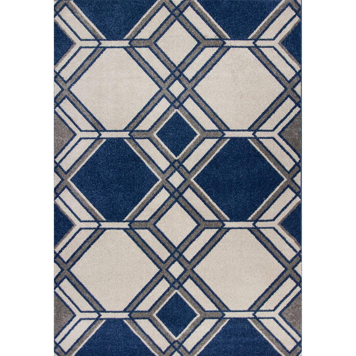 KAS Lucia Grey Ivory Denim Grant Rectangular Area Rug