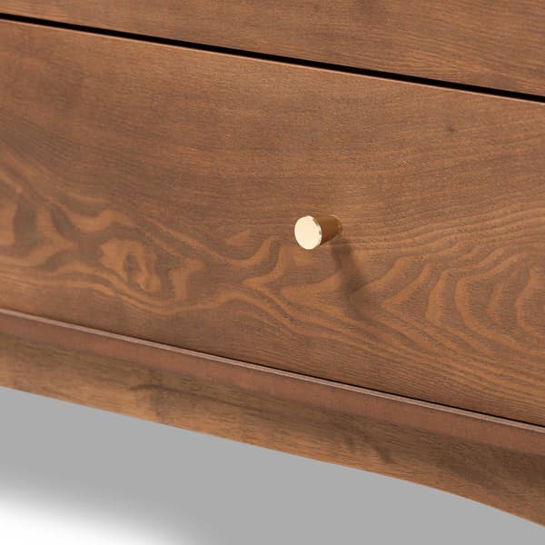 Baxton Studio Landis Modern Ash Walnut Wood 6-Drawer Dresser