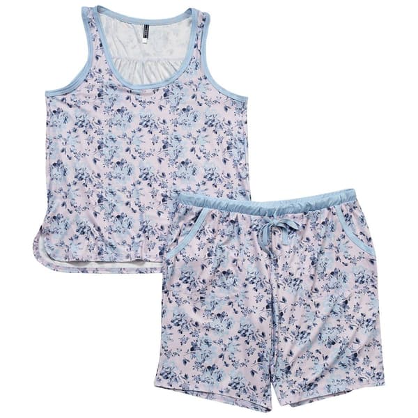 Plus Size IZOD(R) Spring Floral Tank & Bermuda Short Pajama Set