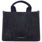 Tommy Bahama Dorothy Embroidered Leaf Medium Denim Tote - image 5