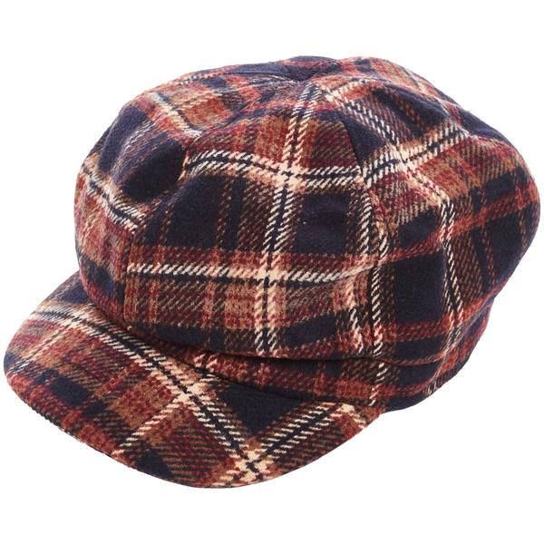 Womens Madd Hatter Plaid Newsboy Hat - image 