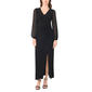 Womens MSK Long Sleeve Mixed Media Sleeve Side Ruched Gown - image 1