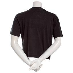 Juniors C-Life Mineral Wash AC/DC Rhinestone Cropped Tee