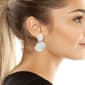 Steve Madden Silver Vintage Puffy Drop Earrings - image 3