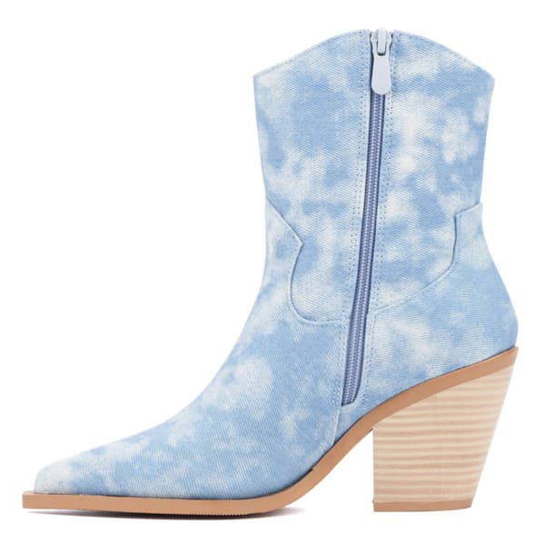 Womens Olivia Miller Blur Western Ankle Boots