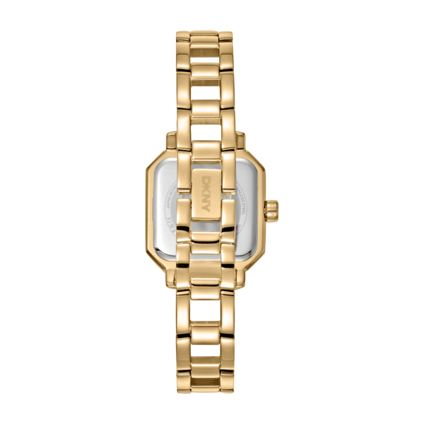 Womens DKNY Open Link Gold Green Dial Bracelet Watch-DK1L124M0025