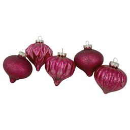 Northlight 12ct. Pink Mercury Glass Christmas Ornament Set