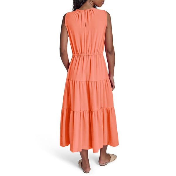 Womens Calvin Klein Sleeveless Drawstring Waist Midi Dress