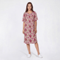 Womens Casual Time Short Sleeve Floral Caftan Nightgown - image 1