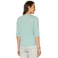 Womens Democracy Elbow Sleeve Split Neck Shirttail Hem Tee - image 1