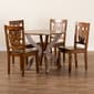 Baxton Studio Wanda Walnut Brown Finished Wood 5pc. Dining Set - image 8