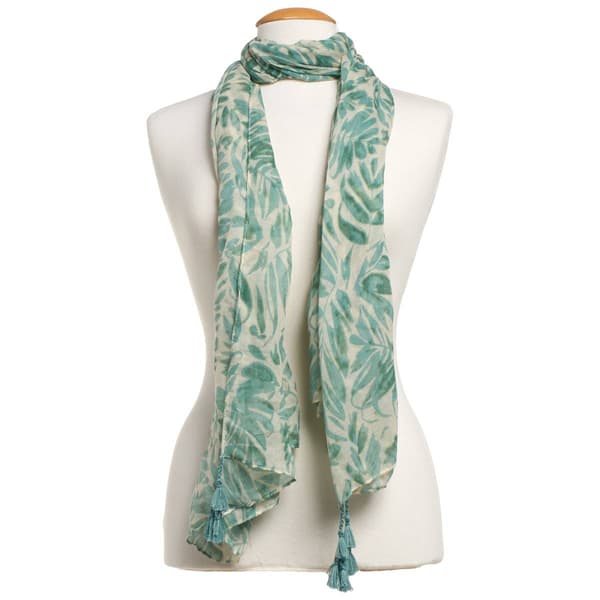 Womens Renshun Leaf Oblong Scarf - image 