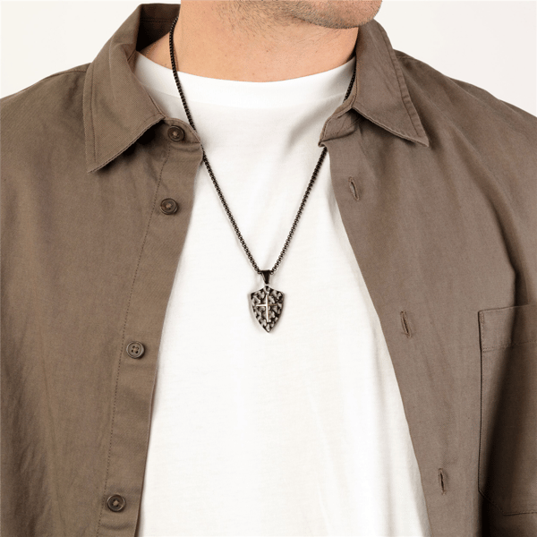 Mens Lynx Ion-Plated Stainless Steel Pendant