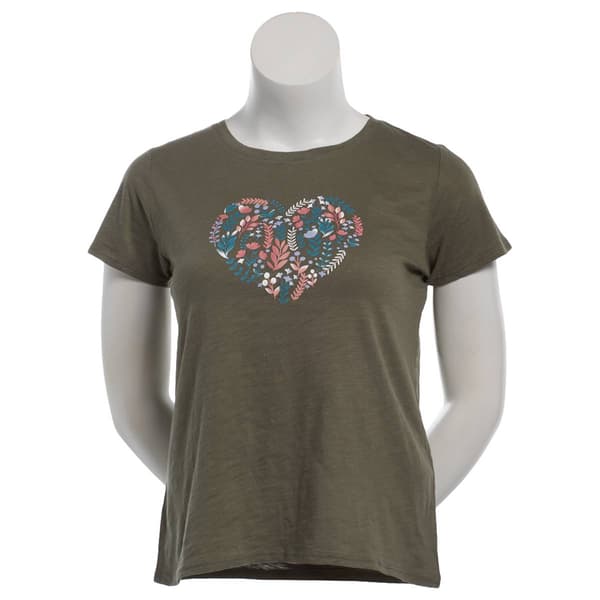 Plus Size Architect® Short Sleeve Placed Heart Tee