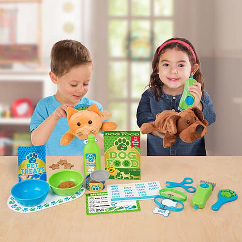 Melissa &amp; Doug® Feeding &amp; Grooming Pet Care 24pc. Play Set