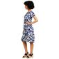 Womens Sami & Jo Short Sleeve Floral Hardware Neck A-Line Dress - image 3