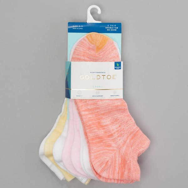 Womens Gold Toe&#40;R&#41; 6pk. Eco Arch Support Double Tab Liner Socks - image 