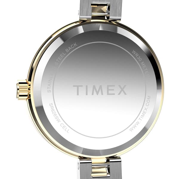 Womens Timex® Two-Tone Crystal Semi Bangle Watch - TW2W96200JT