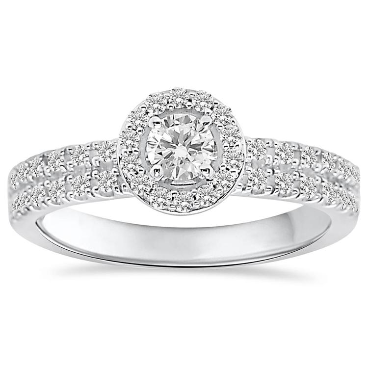 Nova Star(R) Sterling Silver 1/2ctw. Lab Grown Diamond Bridal Ring