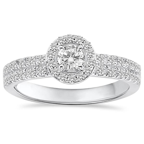 Nova Star(R) Sterling Silver 1/2ctw. Lab Grown Diamond Bridal Ring