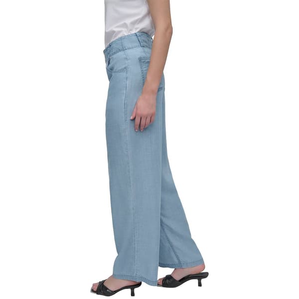 Womens DKNY High Waist Wide Leg Jeans