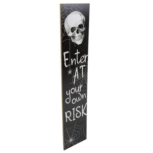 Northlight Seasonal 36in. Enter at Your Own Risk Halloween Sign