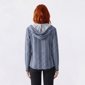 Juniors Wallflower Hacci Baja Hoodie- Peacoat - image 3