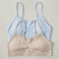 Girls Bebe 2pk. Ribbed Seamless Bras w/Lace Trim - image 1