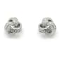 Gianni Argento Sterling/Diamond Accent Knot Stud Earrings - image 1