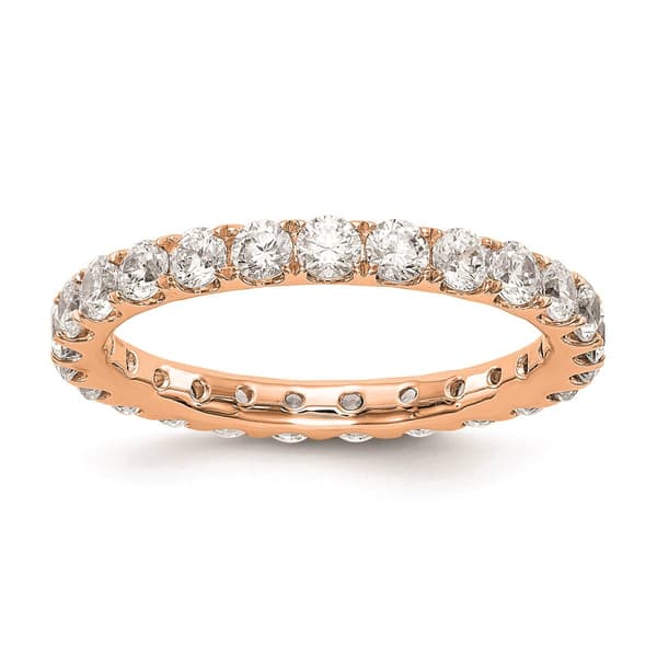 Pure Fire 14kt. Rose Gold Lab Grown Diamond Eternity Wedding Band