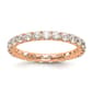 Pure Fire 14kt. Rose Gold Lab Grown Diamond Eternity Wedding Band - image 2