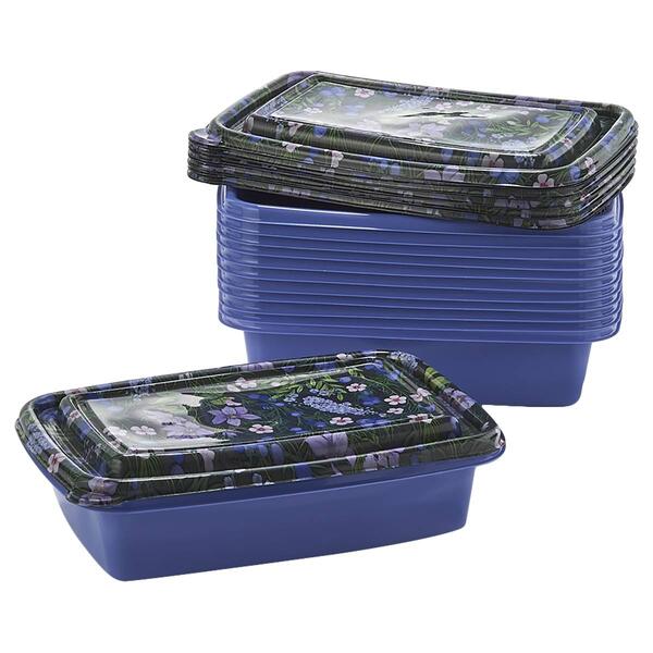 Core 24pc. Plastic Food Storage Set - Purple Wildflower - image 